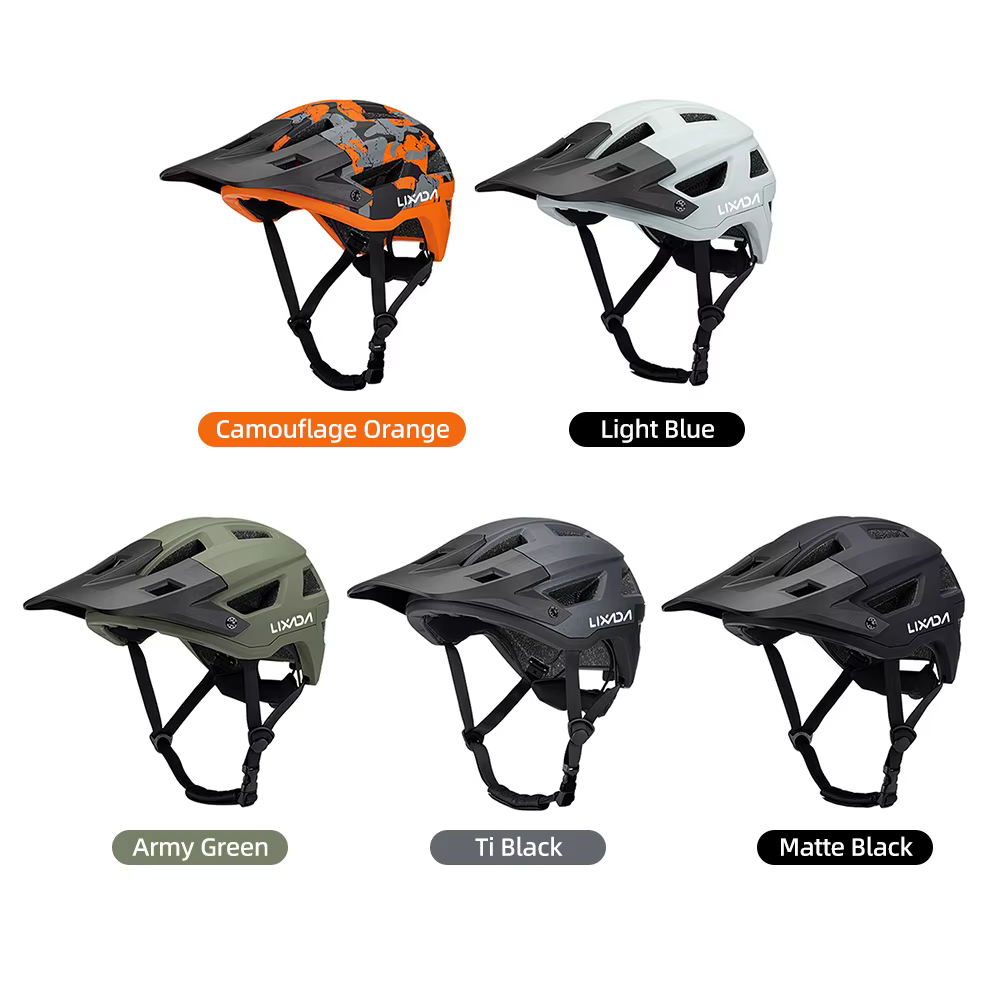 Lixada casque de vélo 55-61 cm cadran réglable visière amovible Ventilation 14 évents d'air