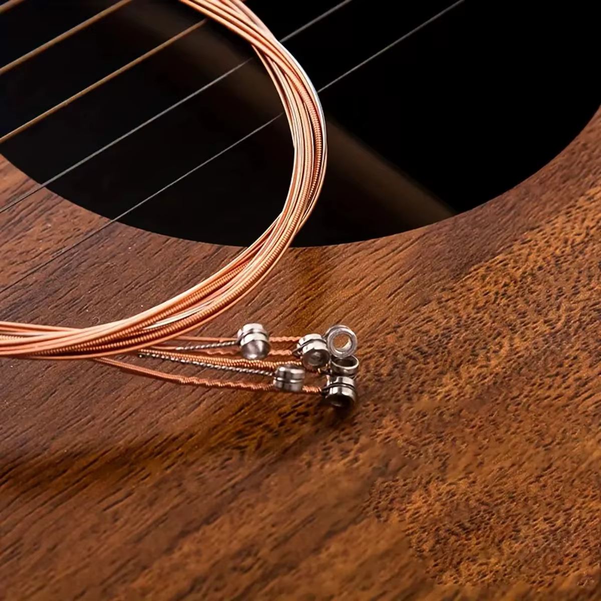 Améliorez votre musique avec 6 cordes de guitare acoustique de qualité supérieure – Ensemble en acier de haute qualité pour guitares acoustiques, accessoires essentiels!