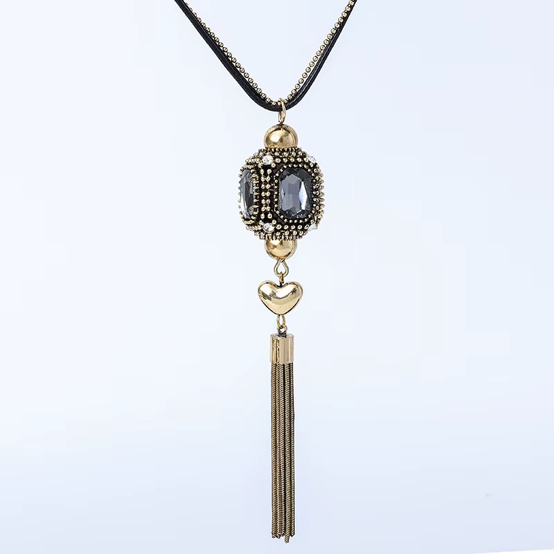 Accessoires populaires pour femmes, pampilles en alliage pour colliers rétro simples, longues chaînes pour pulls