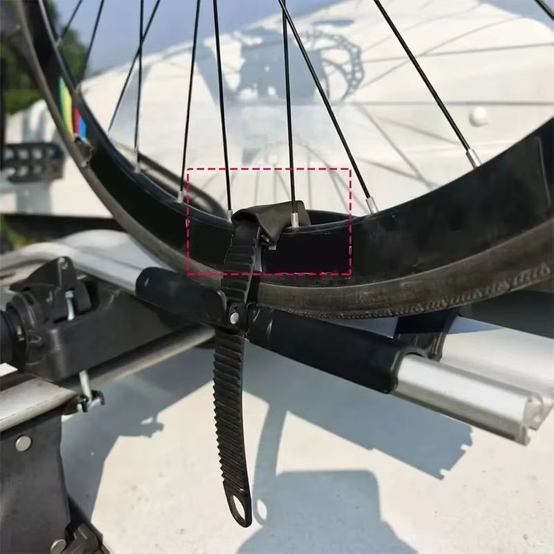 Sangles d'adaptateur de roue de vélo de galerie de toit avec coussin