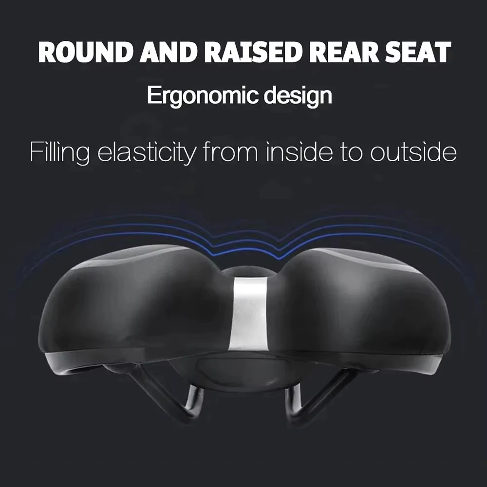 Selle de vélo rembourrée en cuir PU