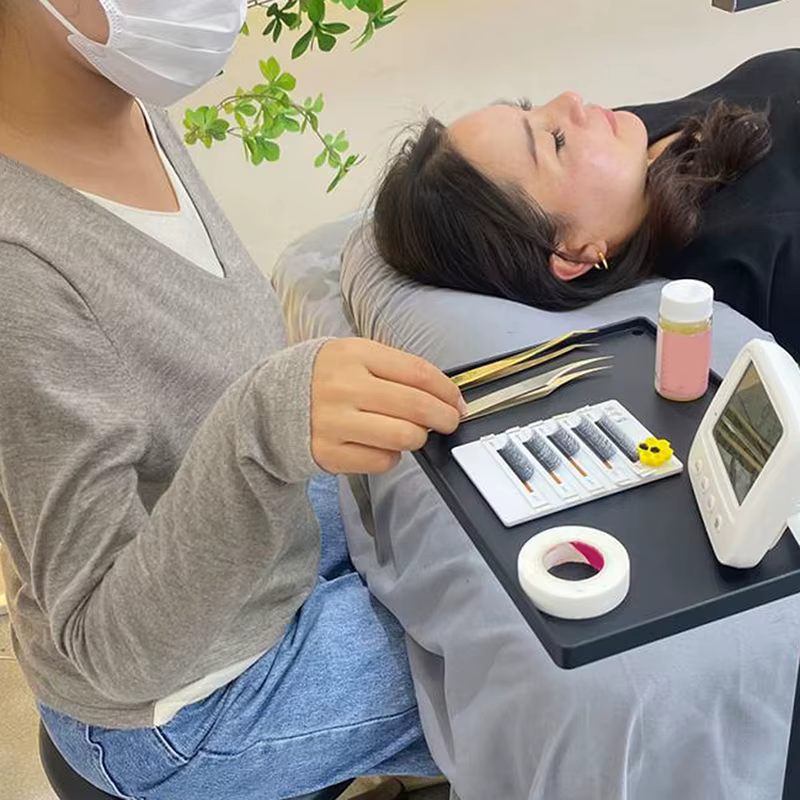 Support de rangement pour cils avec anneau lumineux réglable, pince universelle, organisateur et support pour extensions de cils, accessoires de beauté