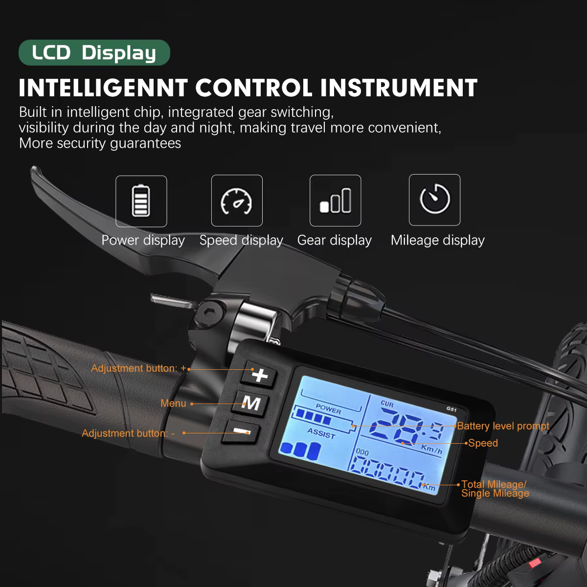 Écran LCD G51 pour Vélo Électrique
