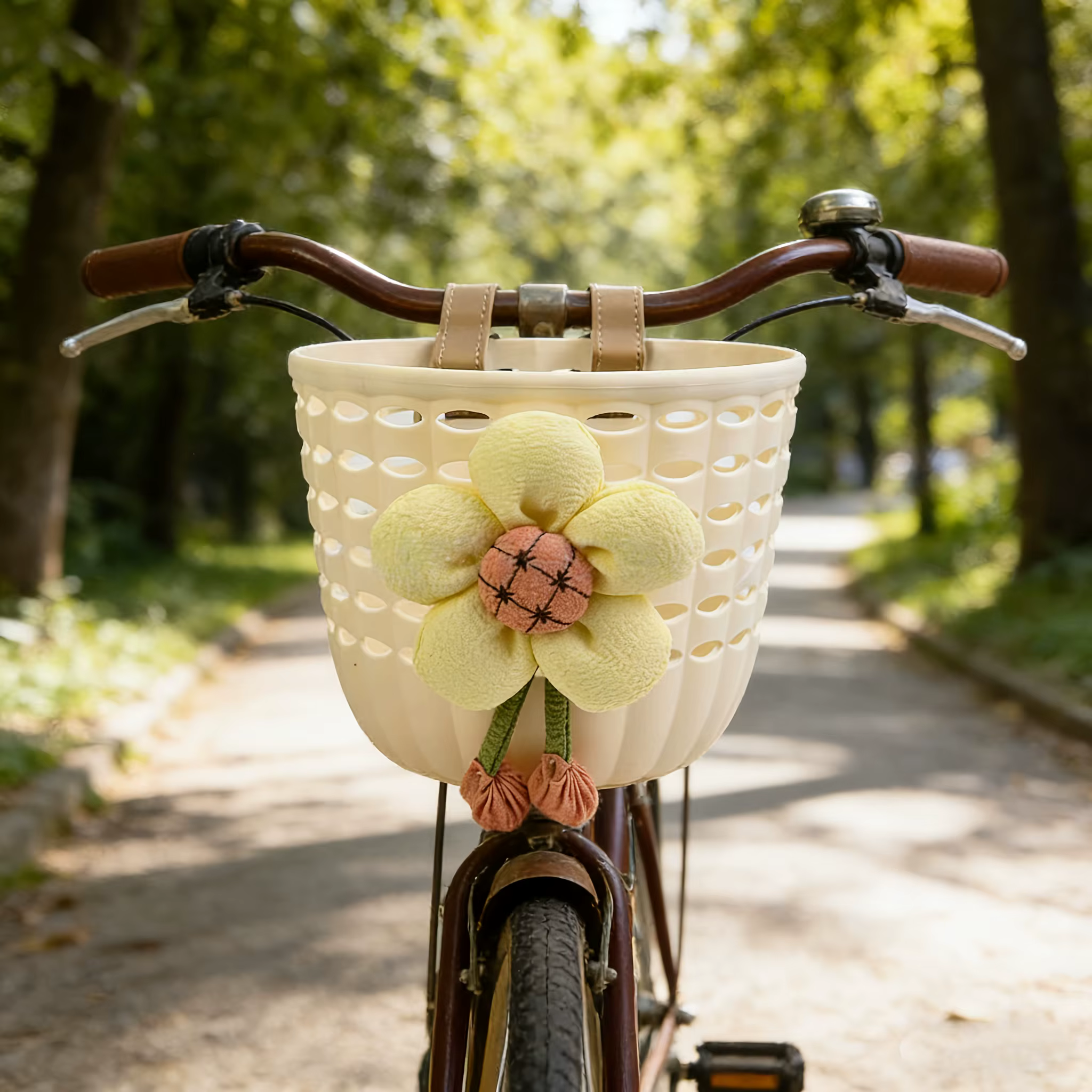 1 panier avant pour vélo avec sangles de fixation