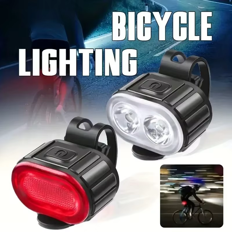 Kit d'éclairage LED pour vélo - Feux avant et arrière pour vélo