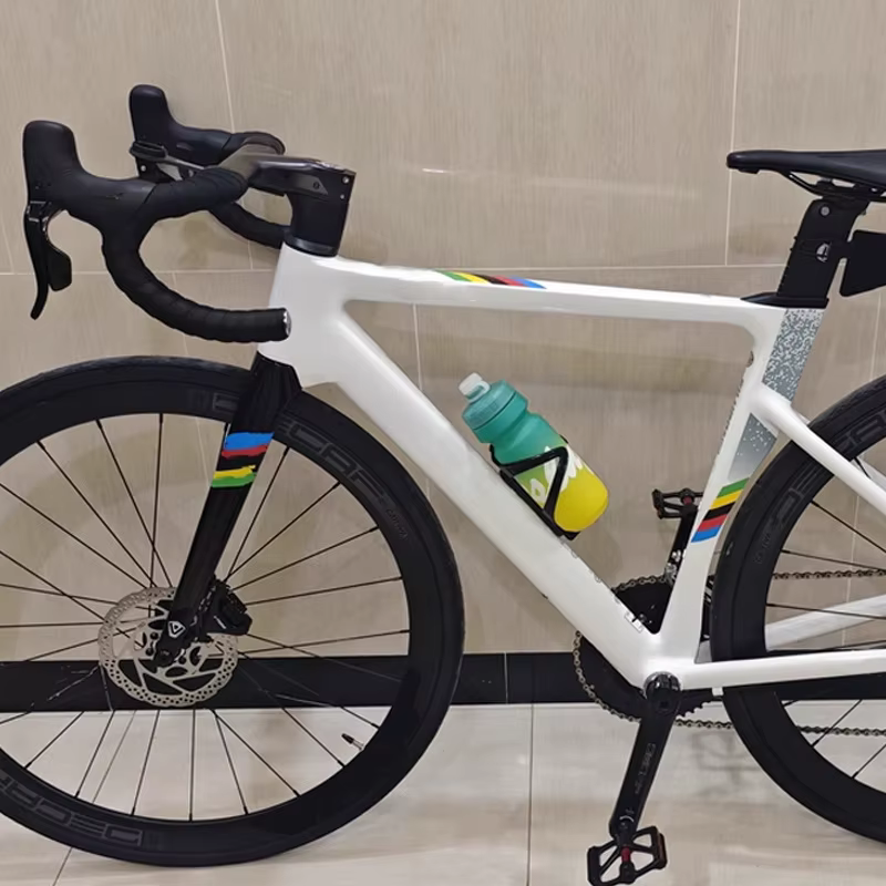 Lot de 2 autocollants créatifs arc-en-ciel pour vélo