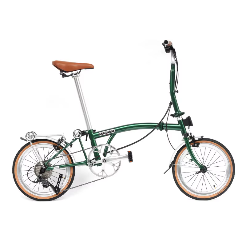 Cranston R9 vélo pliant 16 pouces 9 vitesses c-brake 4130 cadre triple en acier chromé 349 roue en alliage d'aluminium