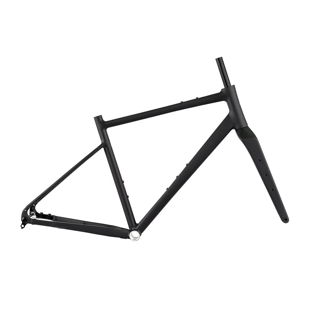 Cadre de vélo de route en aluminium GRAVEL-G2 MAX 700C sans logo 2026 avec fourche en fibre de carbone et dérailleur