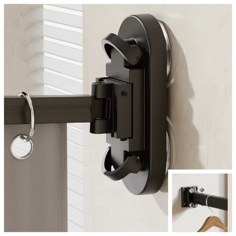 Ensemble de rideaux de douche pliables sans perçage à ventouses, cloison de douche invisible, séparation sec-humide pour salle de bain, étanche et rétractable