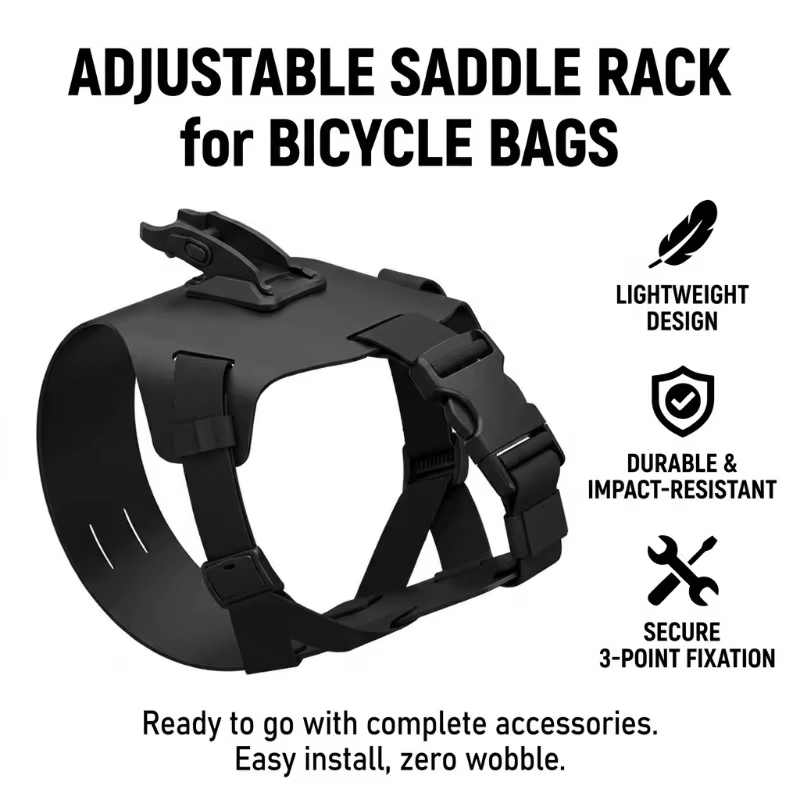 Porte-bagages arrière de vélo réglable à dégagement rapide