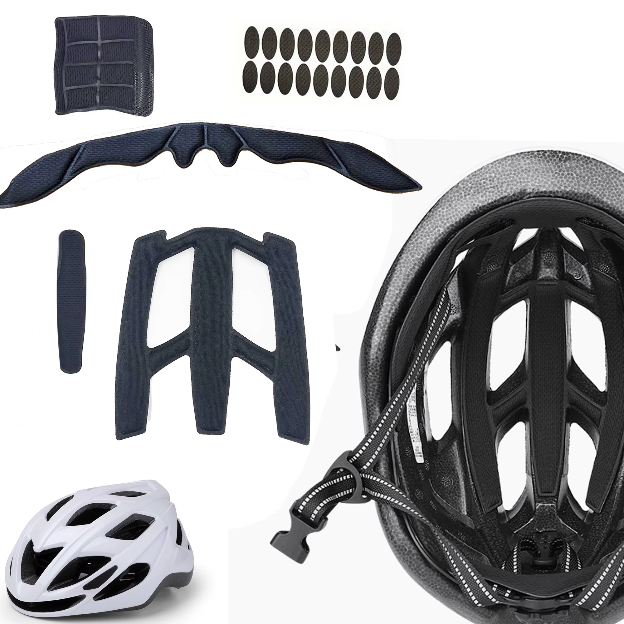 Doublures de casque de vélo avec mentonnière