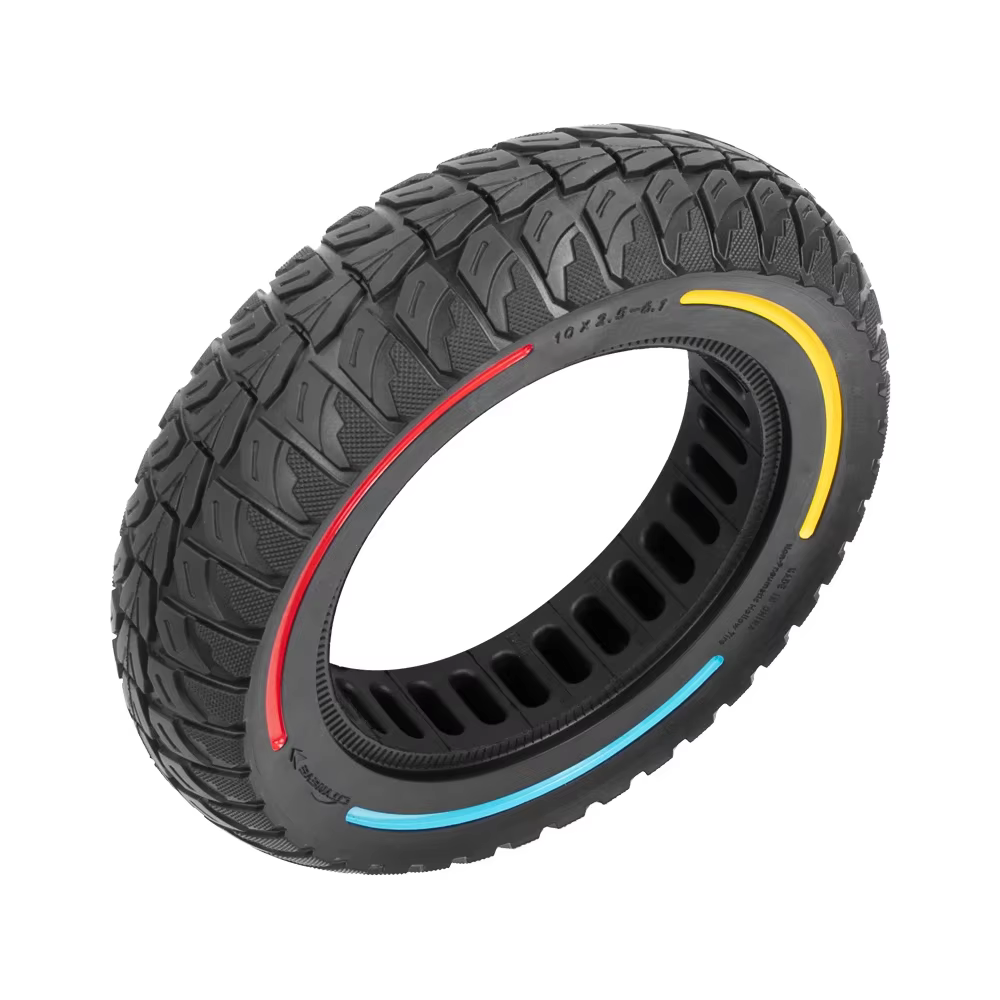 Pneu solide Anti-crevaison tout-terrain 10x2.5-6.1 pour Scooter électrique KUGOO M4/M4 Pro