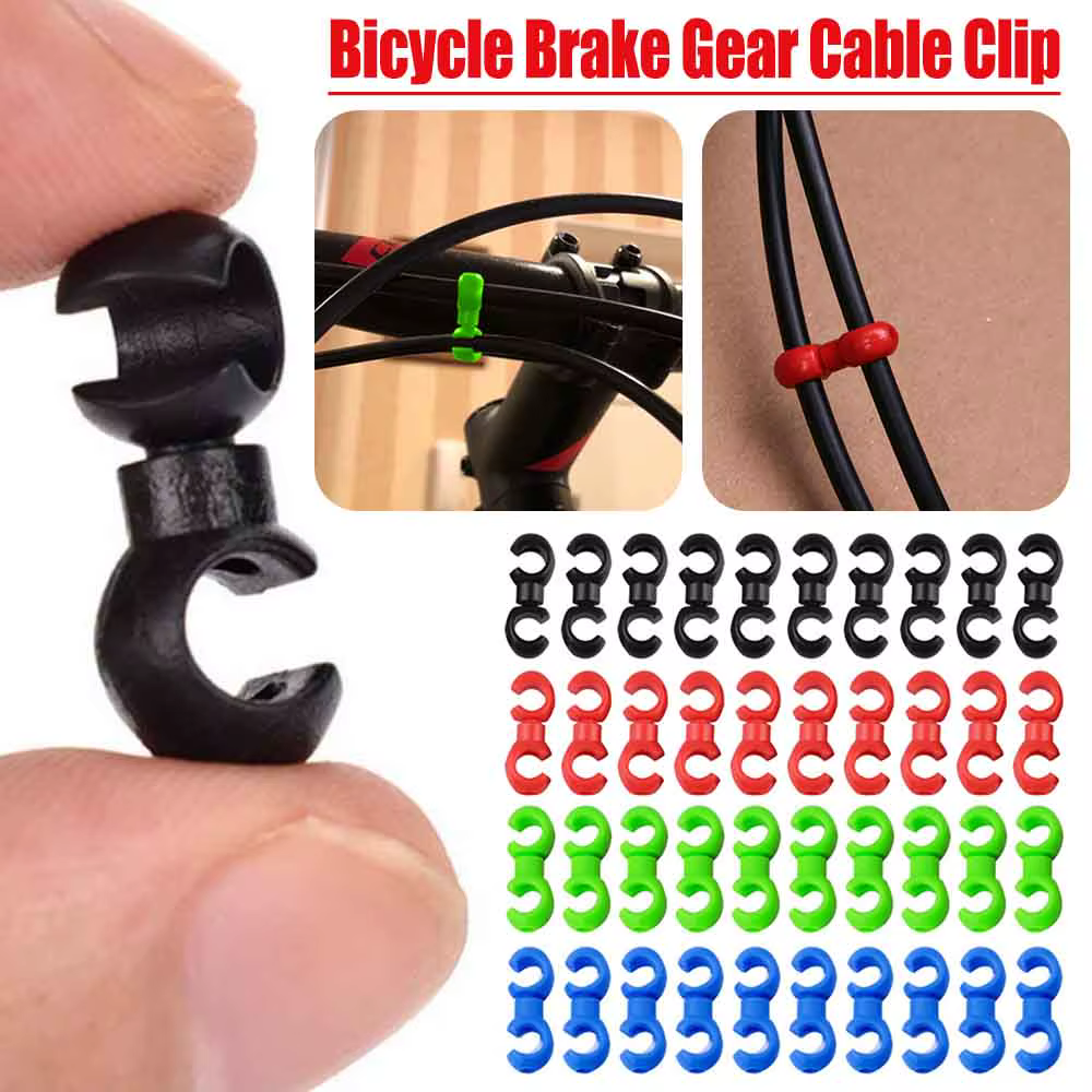 10 pièces/ensemble Clips de ligne transversale de vélo câble d'engrenage de frein