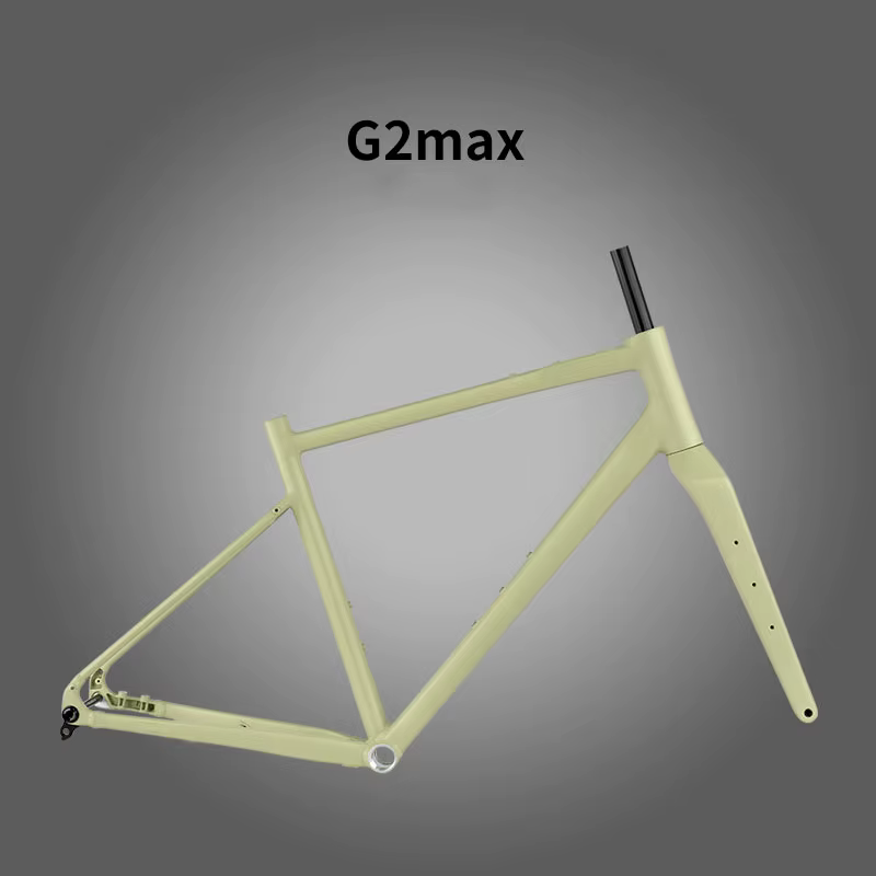 Cadre de vélo de route en aluminium GRAVEL-G2 MAX 700C sans logo 2026 avec fourche en fibre de carbone et dérailleur