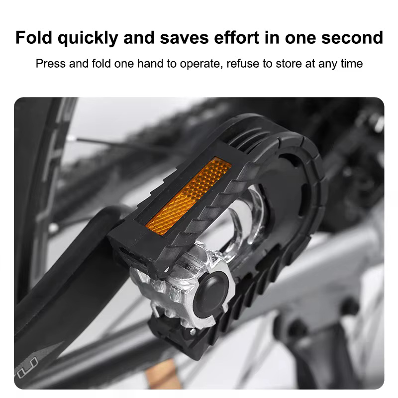 Pédales de vélo pliantes avec bandes réfléchissantes