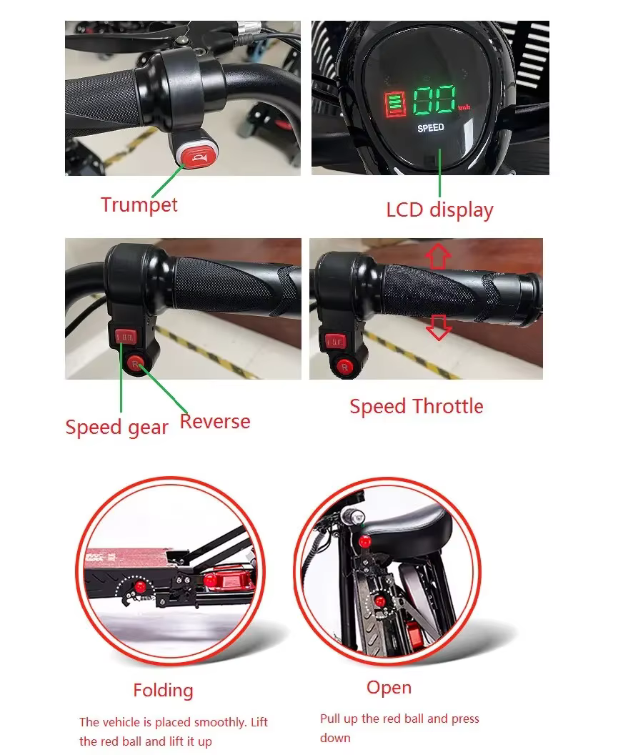 Promotion de Scooter électrique de 10 pouces personnes âgées 36V250W Scooters de mobilité pliables à double moteur 4 roues avec grand accoudoir vitesse maximale 18