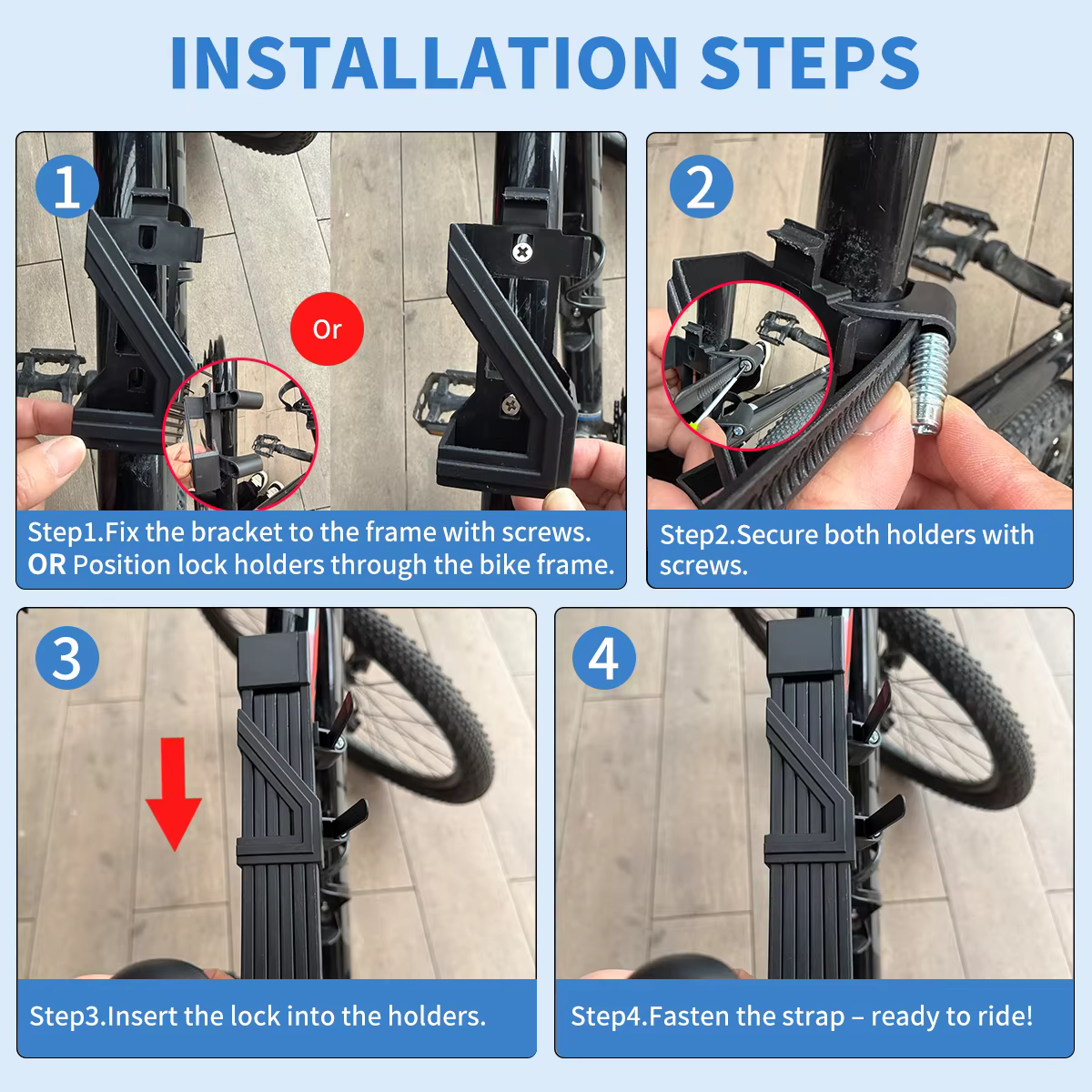 Antivol de vélo, Cadenas pliant à chaîne avec clé pour une sécurité renforcée