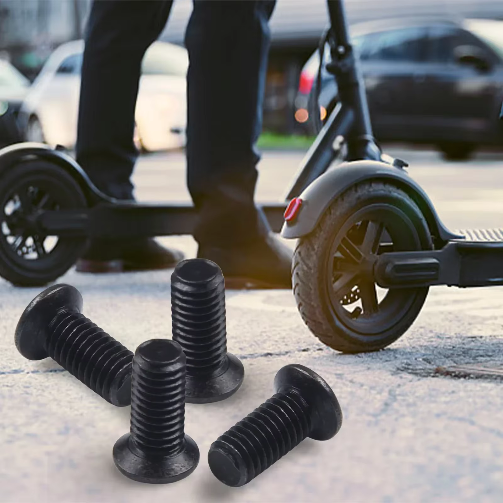 Jeu de vis de poteau pour scooter électrique