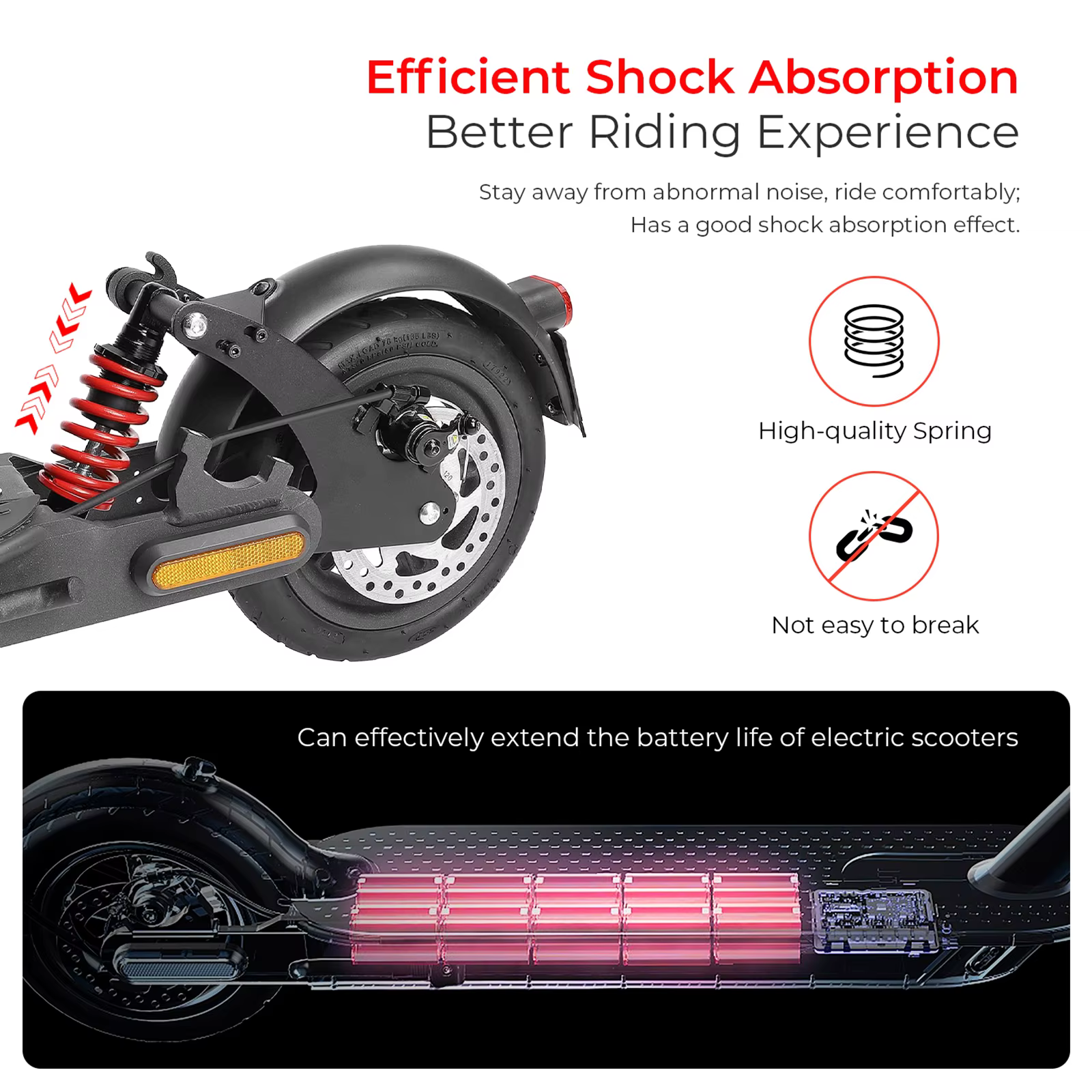 Pour Xiaomi M365 Pro Pro2 1S Scooter électrique Kit de Suspension arrière amélioré amortisseur