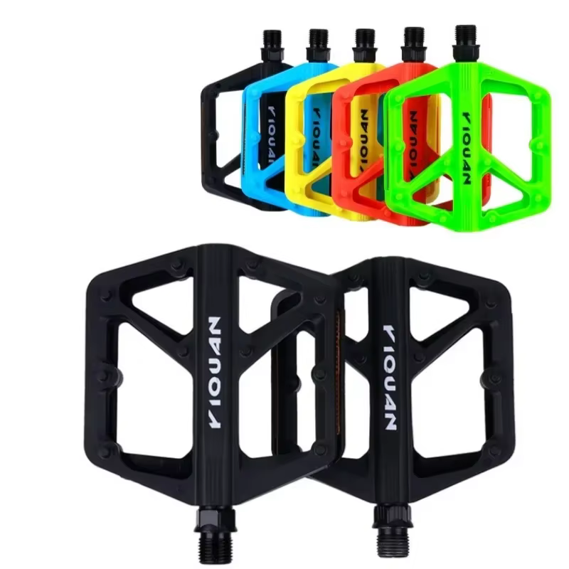 Pédales de vélo plates antidérapantes 9/16' avec roulement en nylon