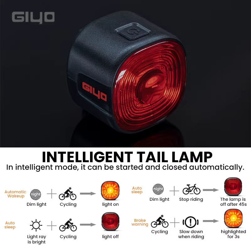 Feu arrière de sécurité pour vélo GIYO