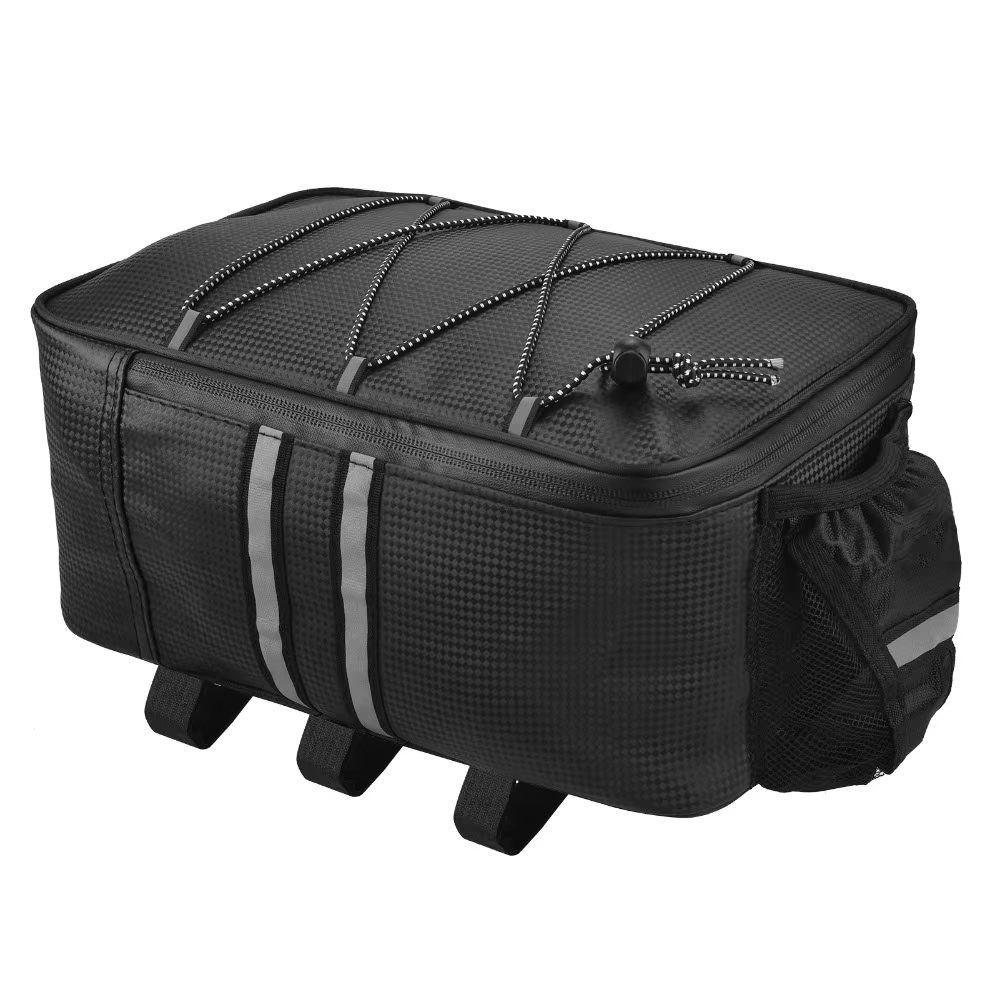 Sac de vélo en PU durable 31*20*15cm, facile à installer, avec bandes réfléchissantes, sac de transport pour vélo, pour la conduite nocturne