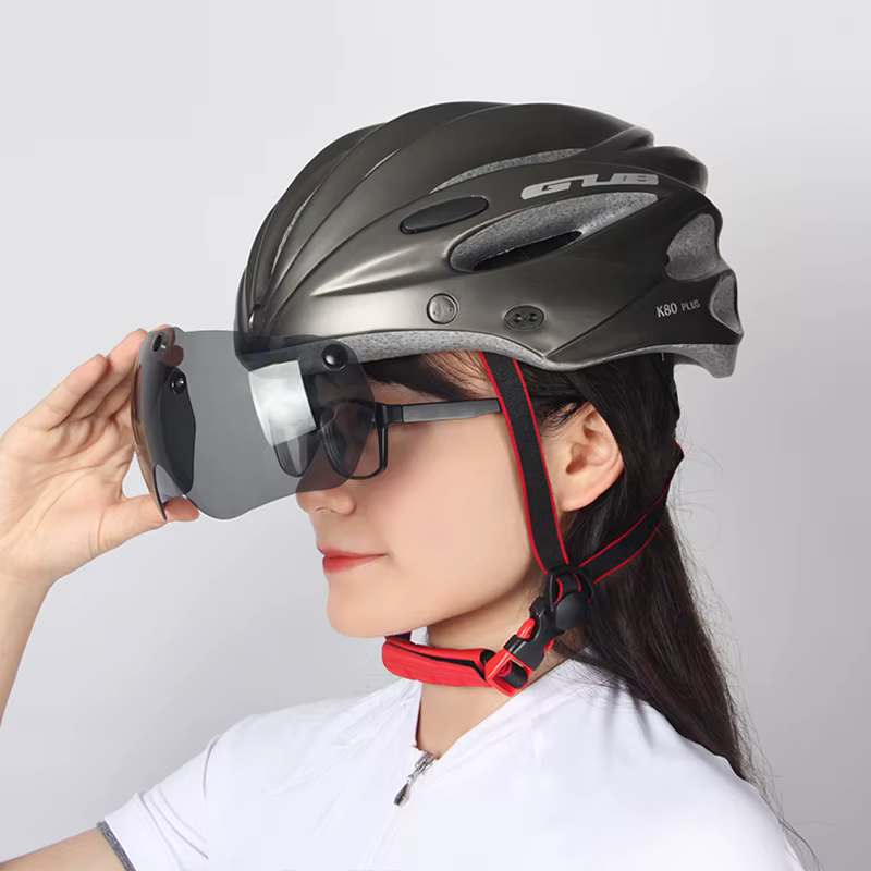 Casque de vélo GUB avec lunettes magnétiques coupe-vent