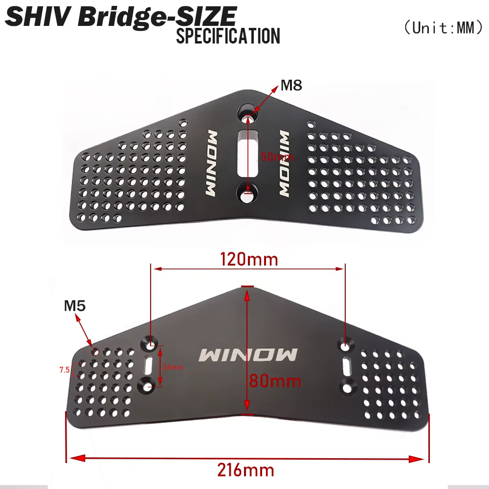 Pont de connexion Winow Cycle Bike TRIATHLON SHIV TT pour barre de repose aérodynamique