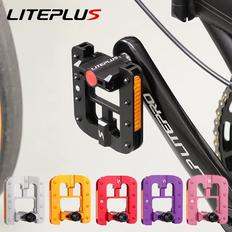 LITEPLUS pédales plates de vélo pliables