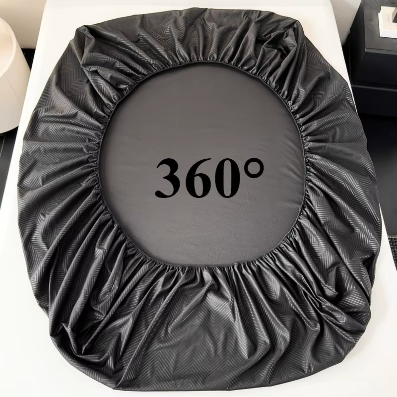 Nouvelle drap-housse en microfibre brossée gaufrée à poches profondes 360 ° Housse de matelas élastique tout autour, douce et respirante, pour matelas de 5 à 28 cm