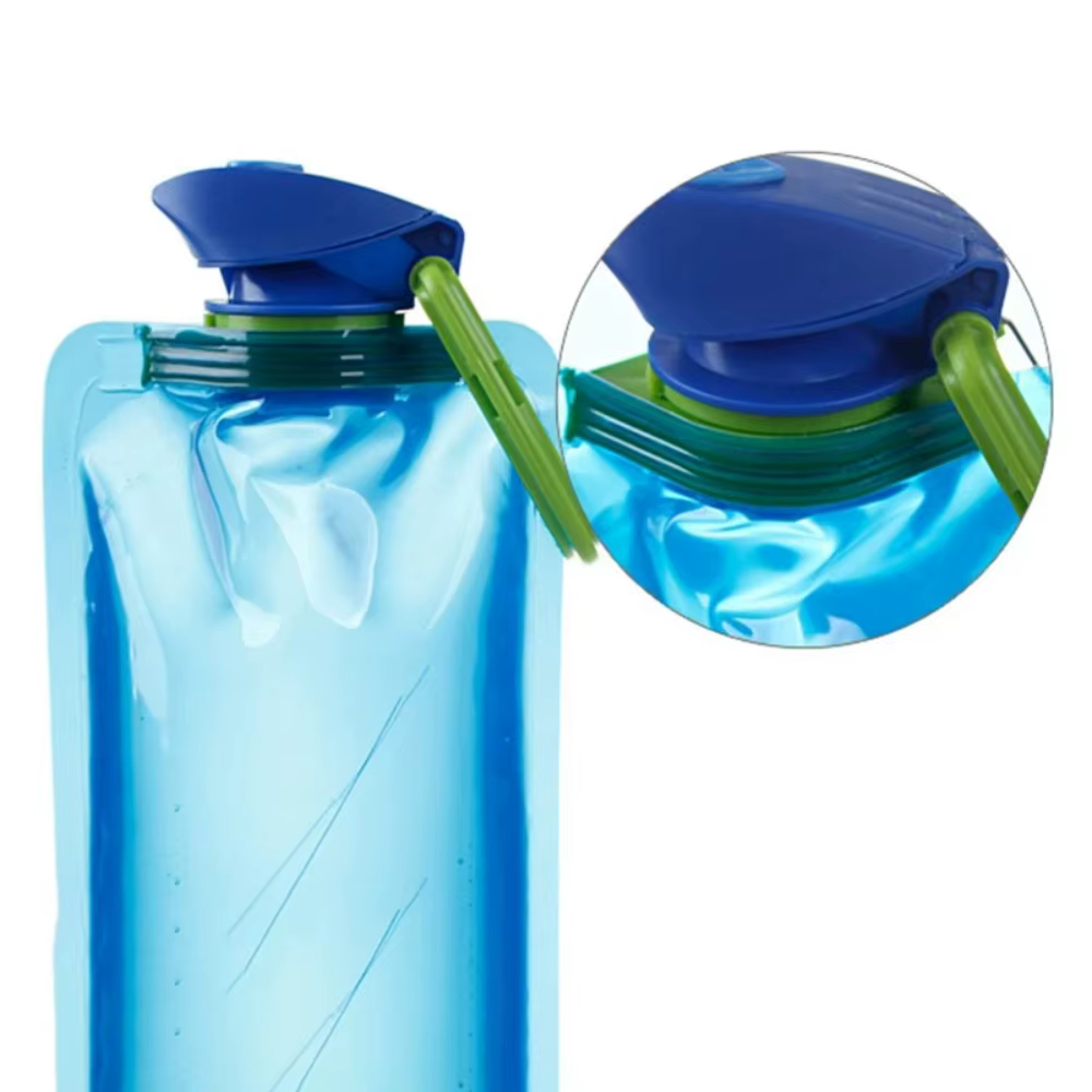 Bouteille d'eau de voyage pliable et réutilisable