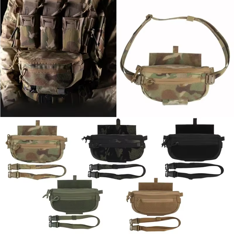 Sac d'accessoires suspendu à double usage – Pochette de rangement extensible et à dégagement rapide pour gilet de chasse