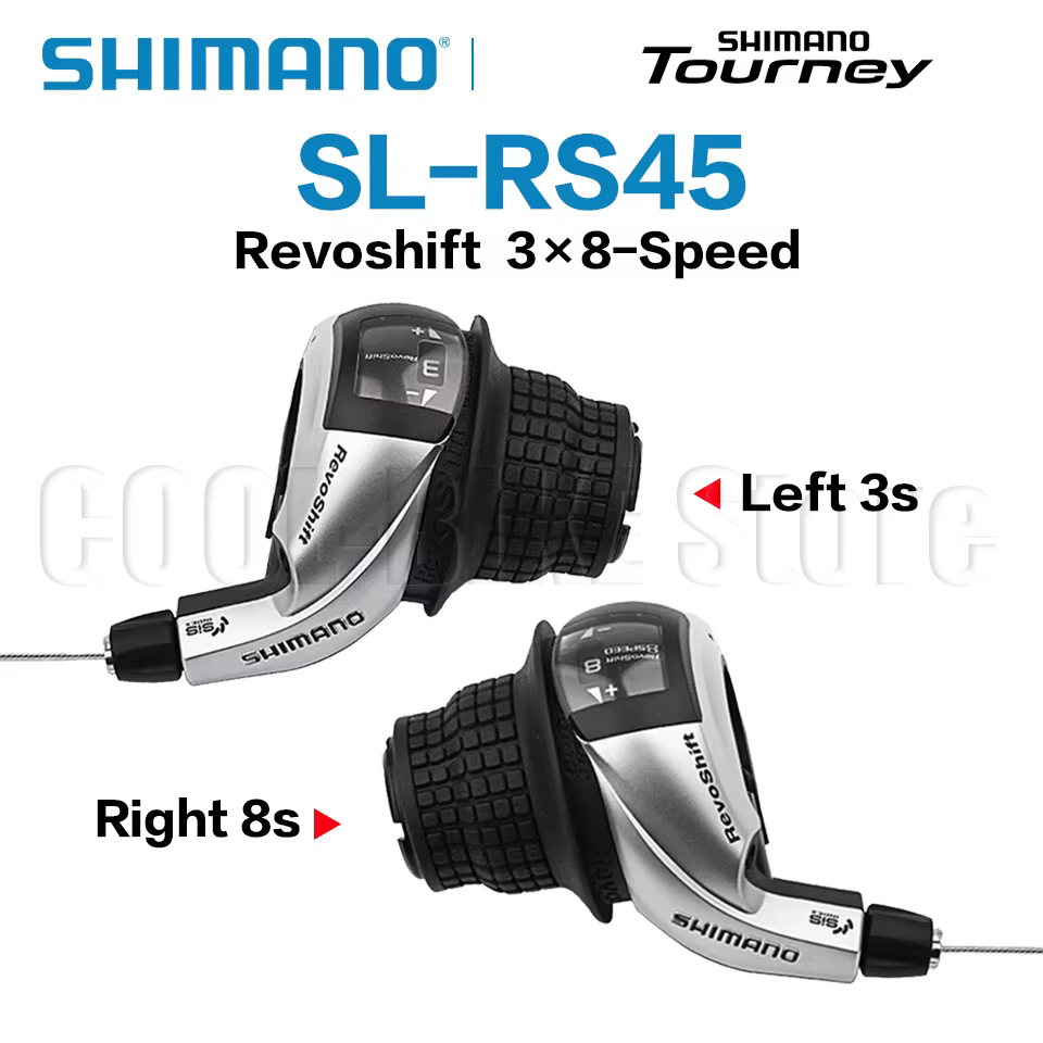 Levier de changement de vitesse Shimano Tourney RS45 Revoshift pour vélo
