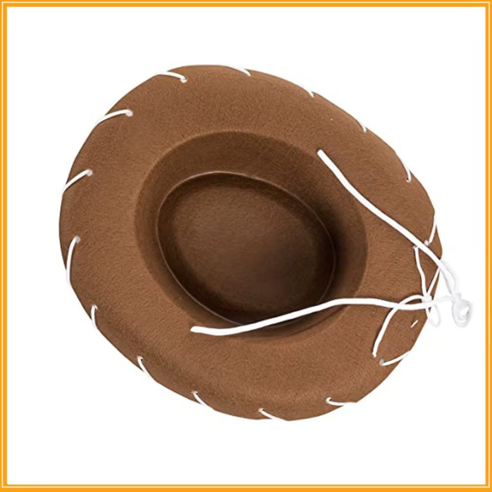 Chapeau de cowboy amusant, accessoire de performance, costume de cosplay, chapeau de cowgirl réglable, accessoire de déguisement, chapeau de princesse en feutre pour femme