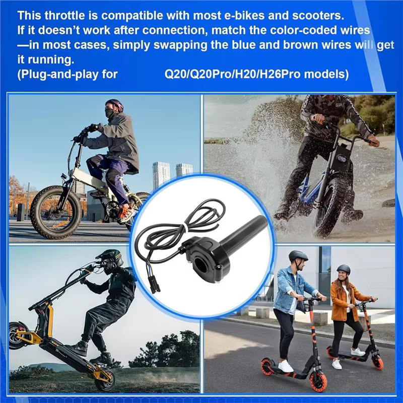 Kit de remplacement de câble de poignée d'accélérateur pour vélo électrique Q20