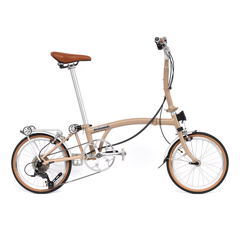 Cranston R9 vélo pliant 16 pouces 9 vitesses c-brake 4130 cadre triple en acier chromé 349 roue en alliage d'aluminium