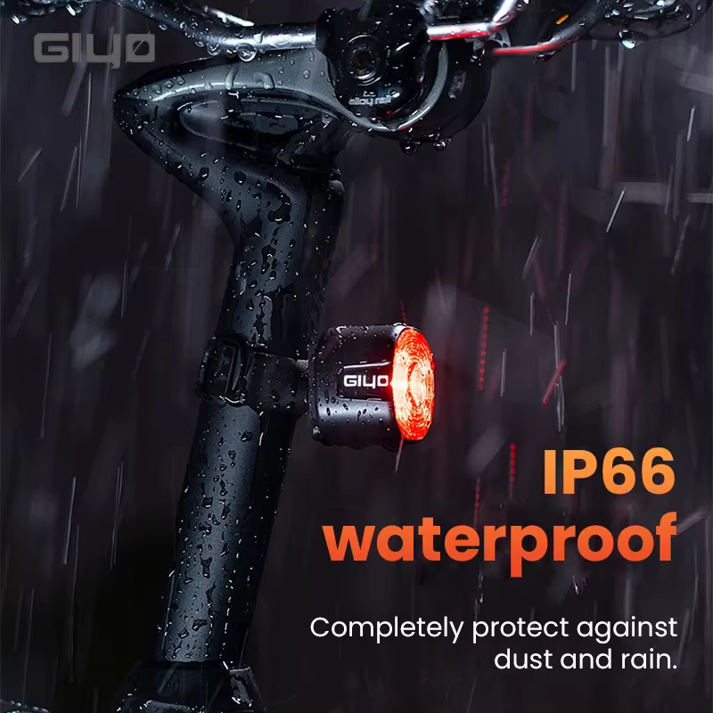 Feu arrière intelligent de vélo Giyo avec freinage intégré