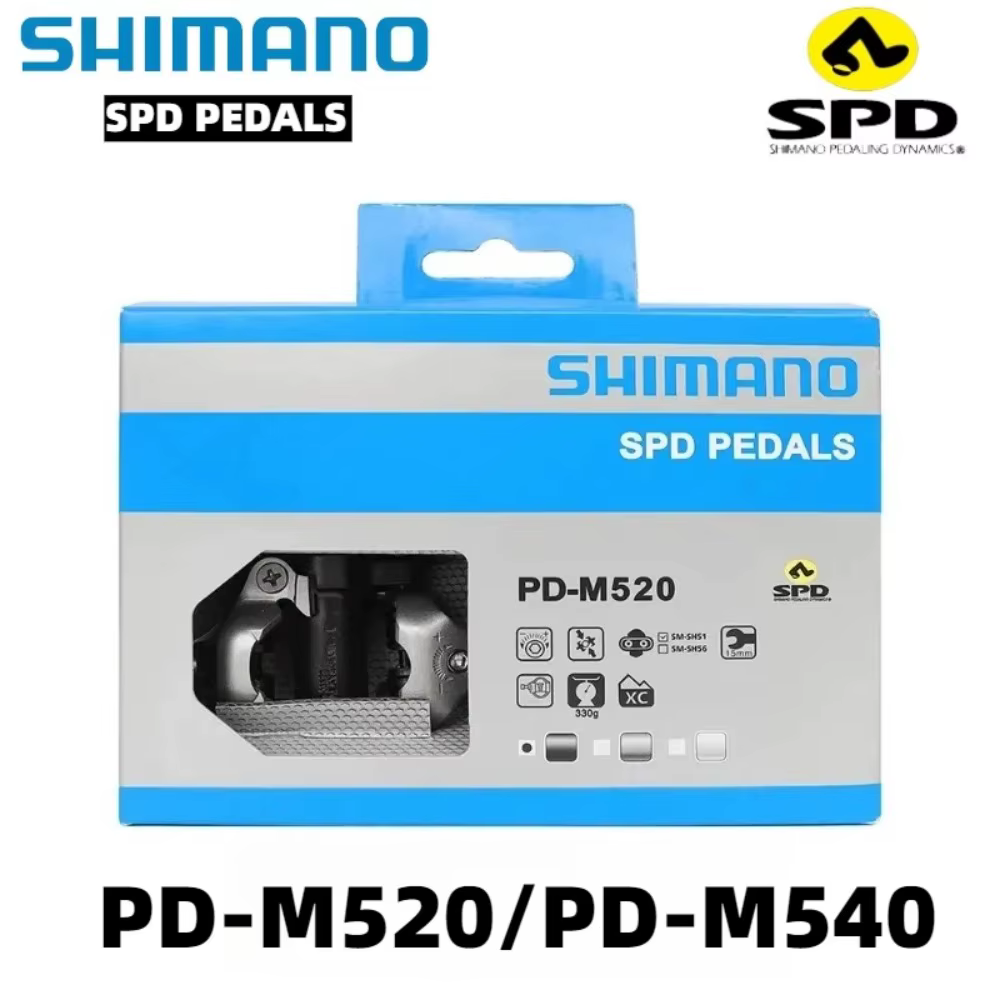Pédales de vélo SHIMANO PD-M520 M540 SPD