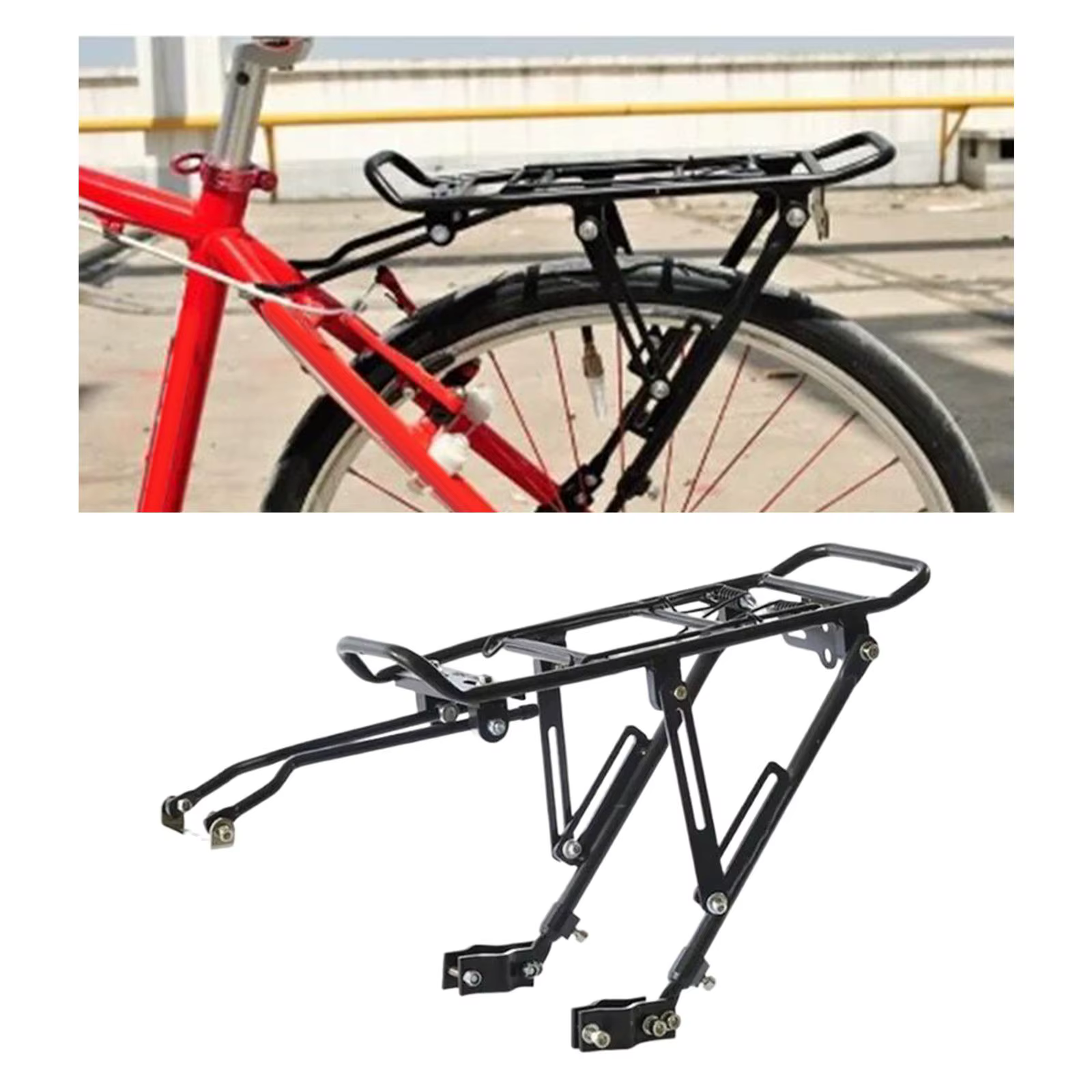 Porte-bagages arrière en alliage pour vélo de route et VTT