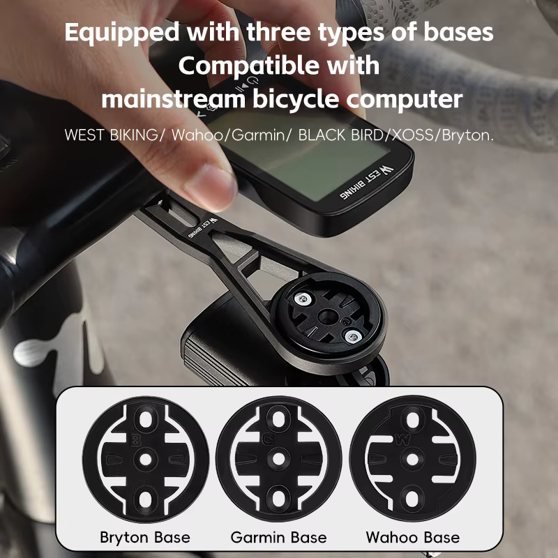 WEST BIKING – support d'ordinateur de cyclisme pour Garmin/Bryton/Wahoo