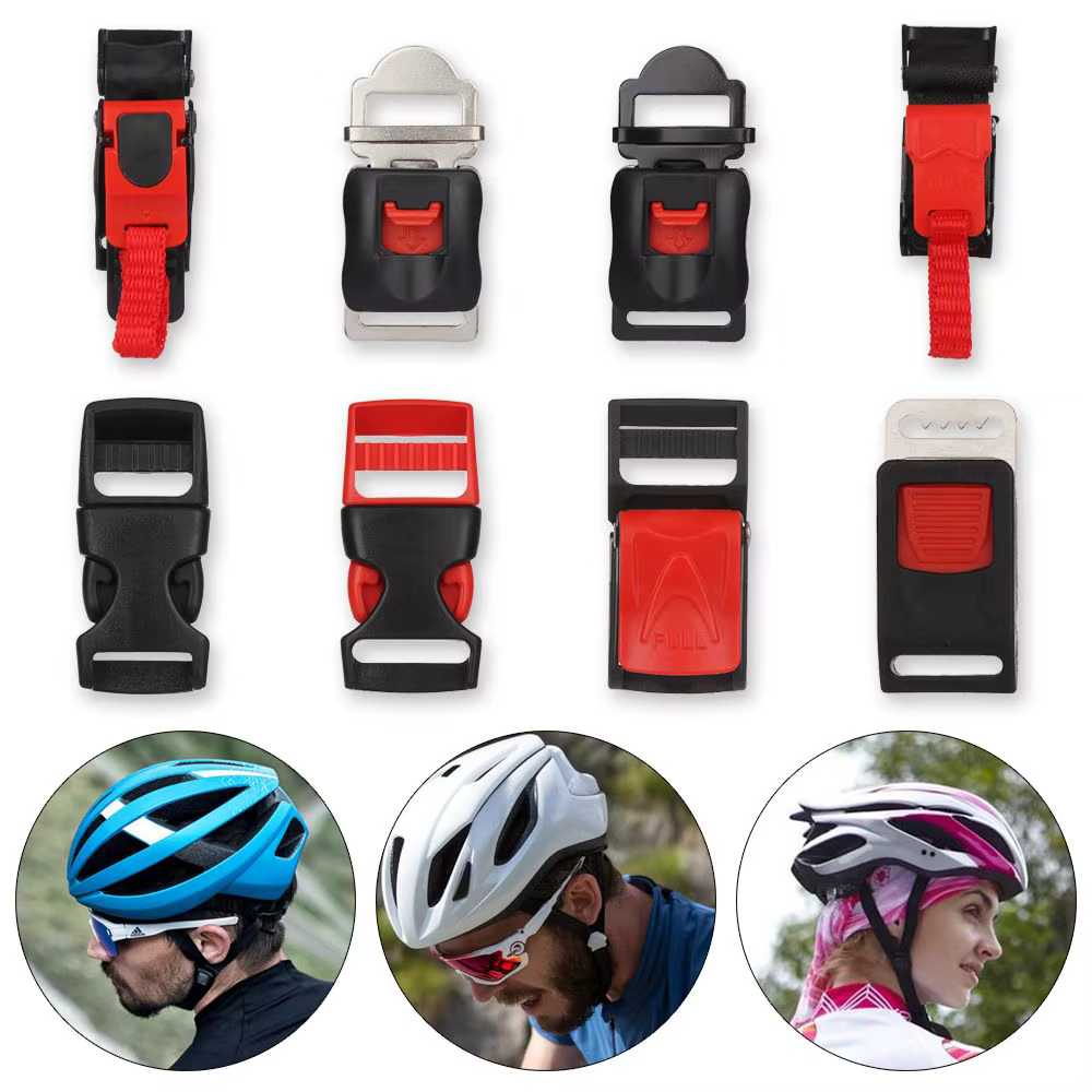 Clips flexibles pour casques de vélo