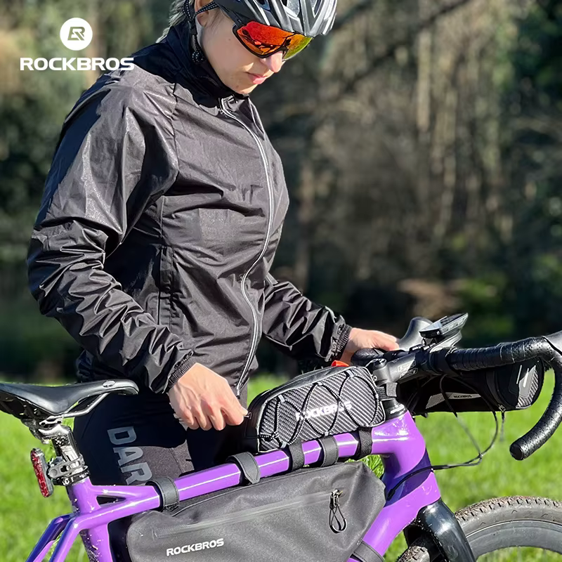 ROCKBROS sac de vélo étanche réfléchissant avant cadre supérieur Tube sac ultraléger sac