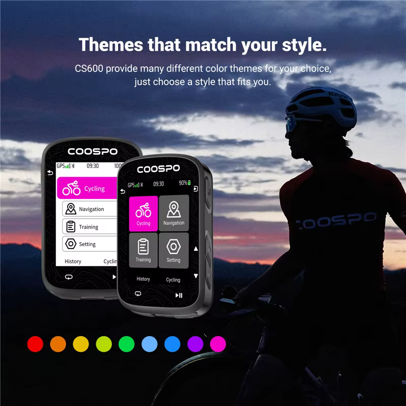 Nouveau COOSPO CS600 écran tactile ordinateur de vélo GPS carte colorée Navigation sans fil
