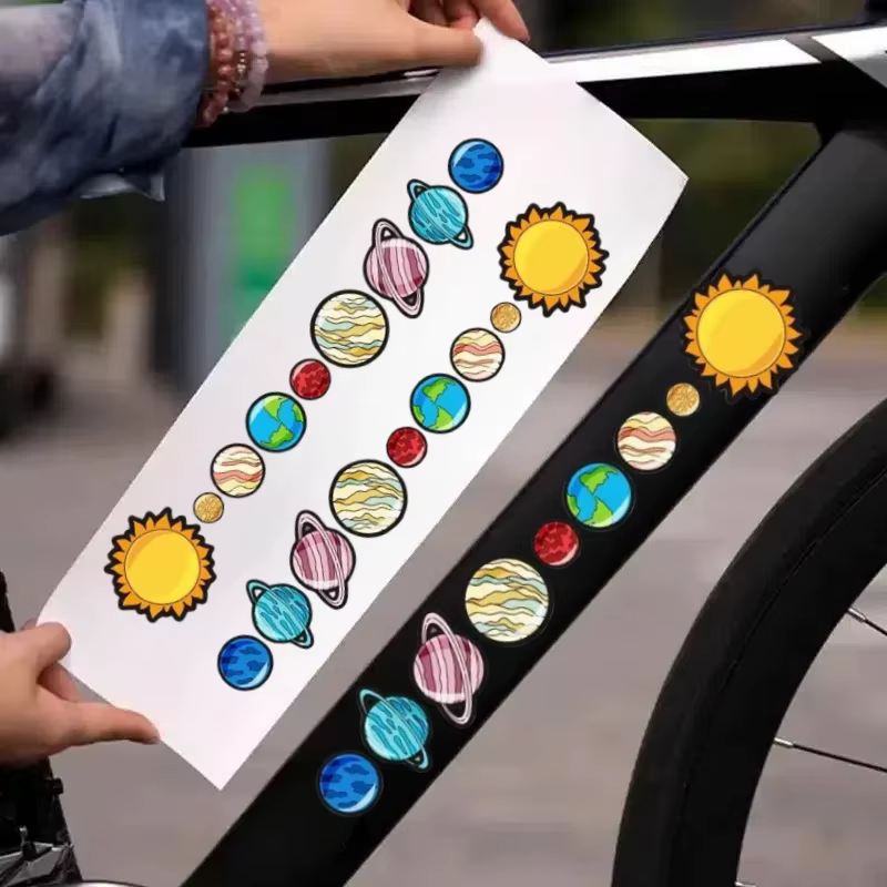 Autocollant de vélo 2D plat 2 pièces
