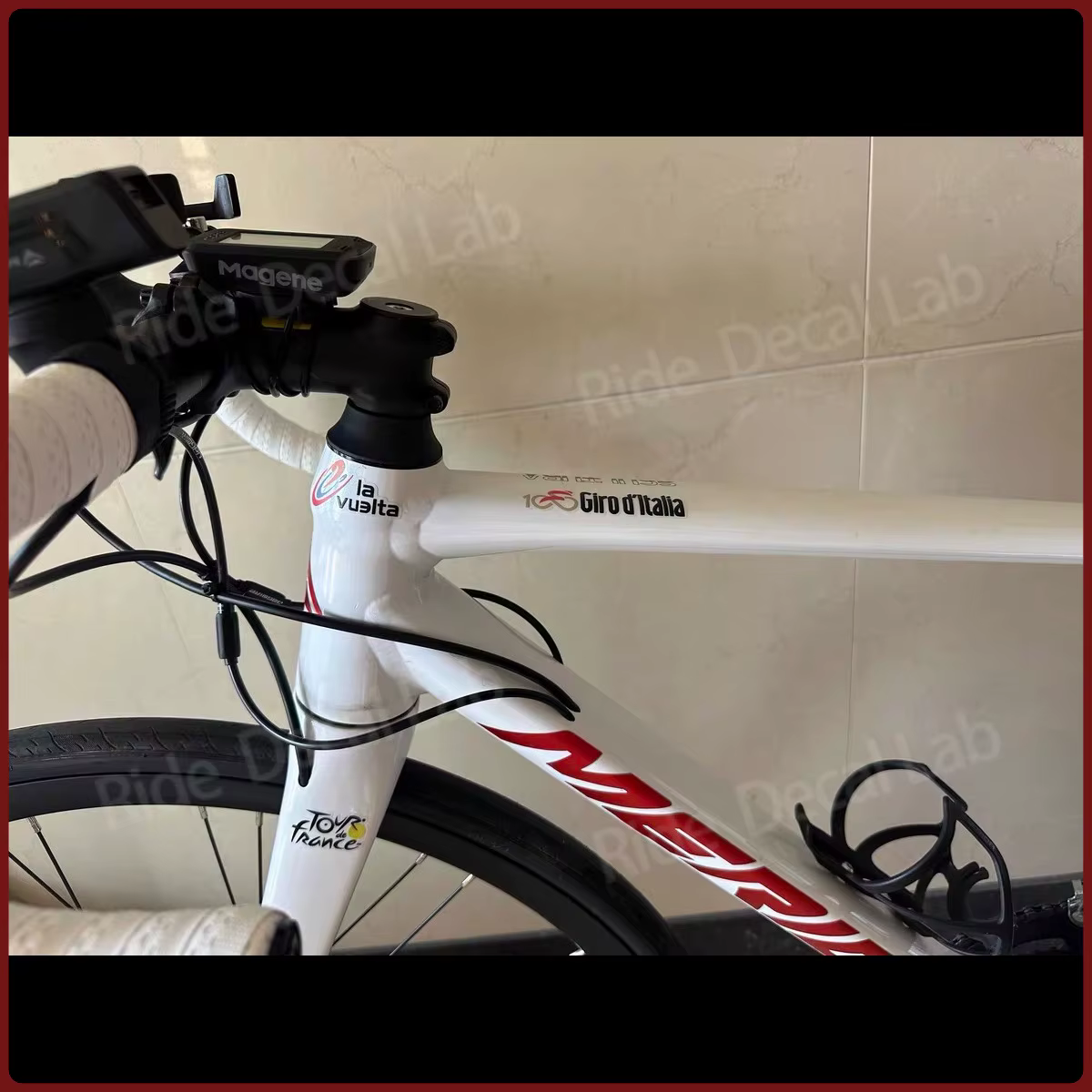 Autocollants de course cycliste 3D UV pour vélos de route