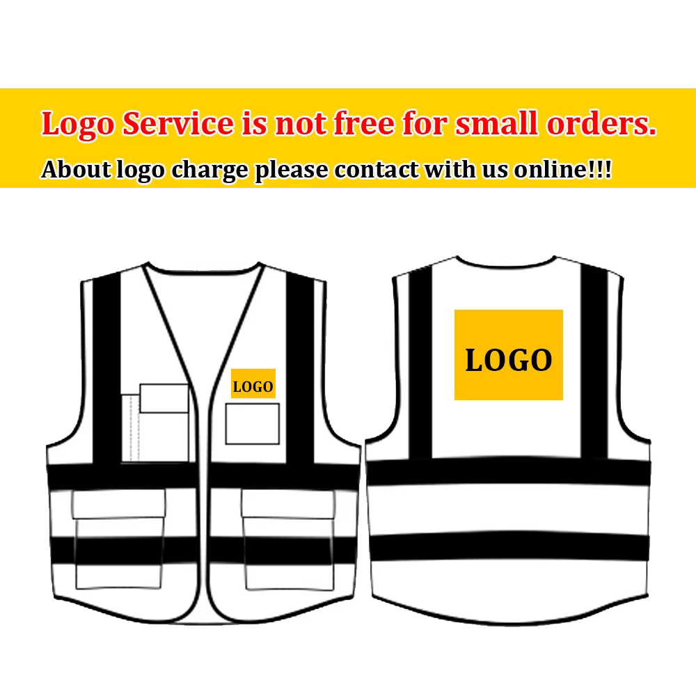 Gilets de sécurité orange avec logo imprimé, gilets de sécurité, nouveauté