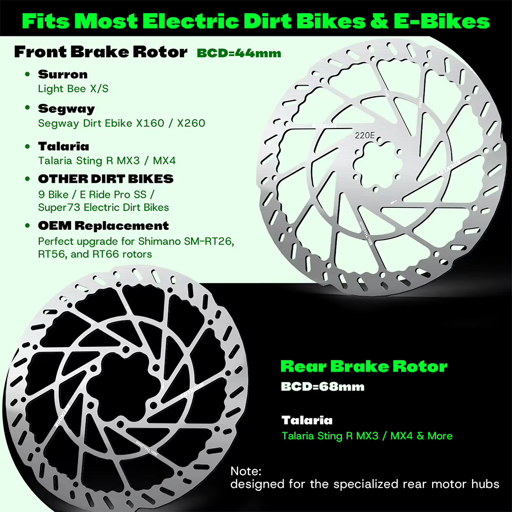 Disque de frein de vélo 140/160/180/203MM pour VTT