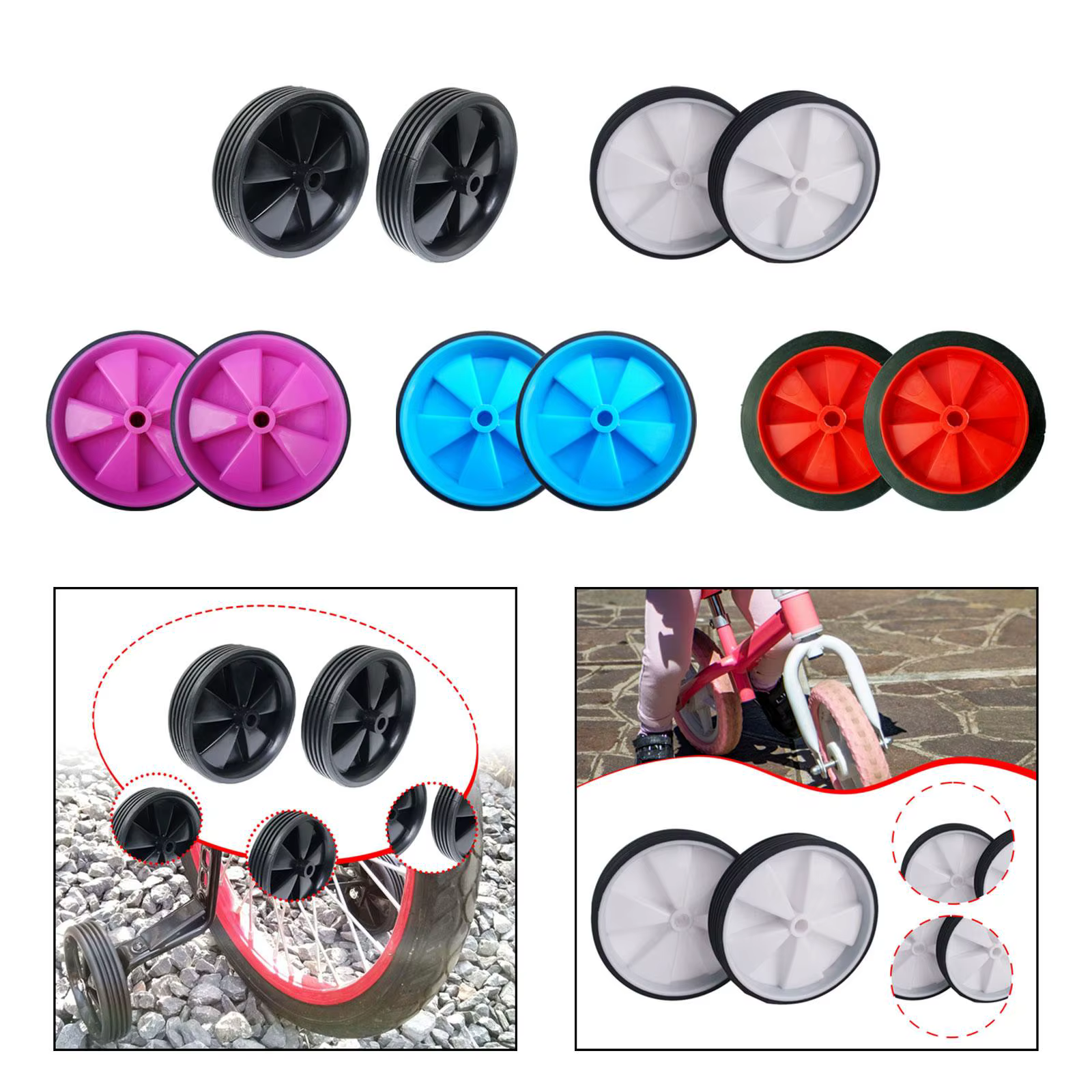 Roues d'entraînement de vélo pour enfants de 12 à 20 pouces pour le cyclisme
