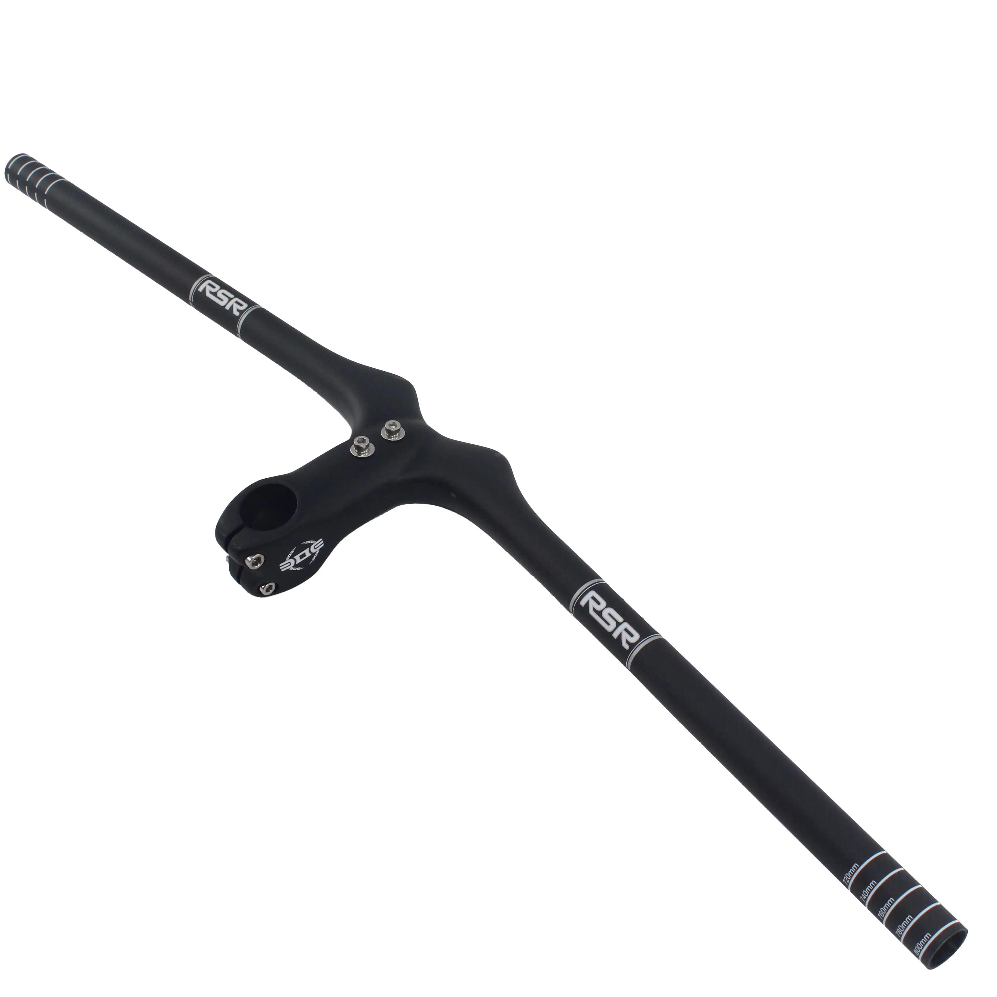 Guidon de vélo de montagne mat 3K entièrement en Fiber de carbone