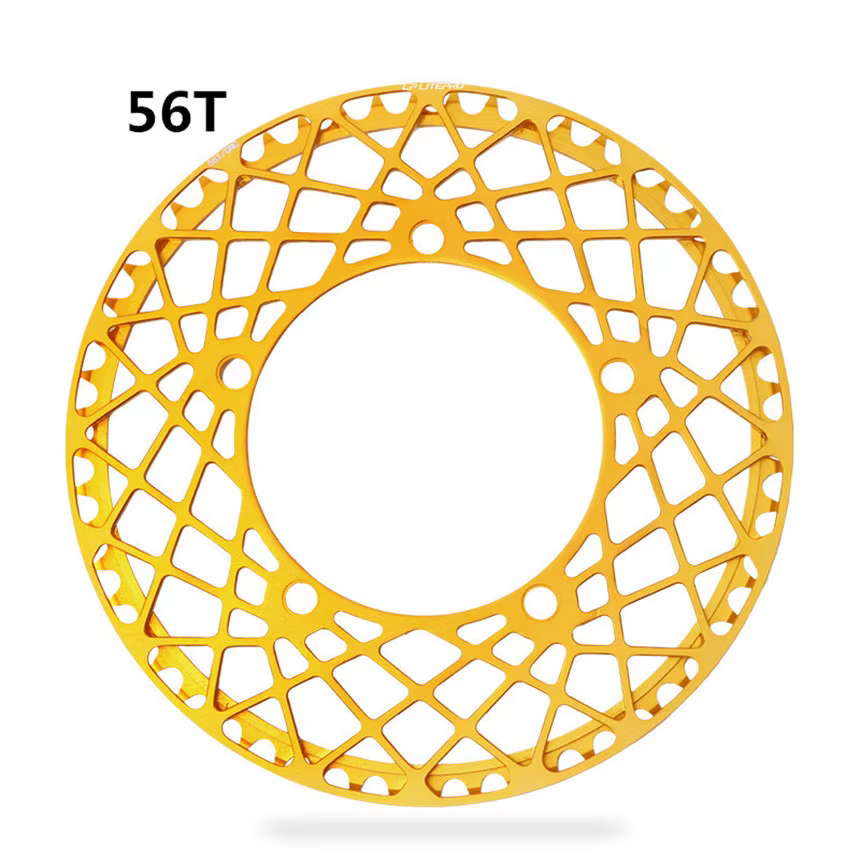 Pignon simple en alliage d'aluminium 53 56 58T Spider BCD 130MM pour vélo pliant